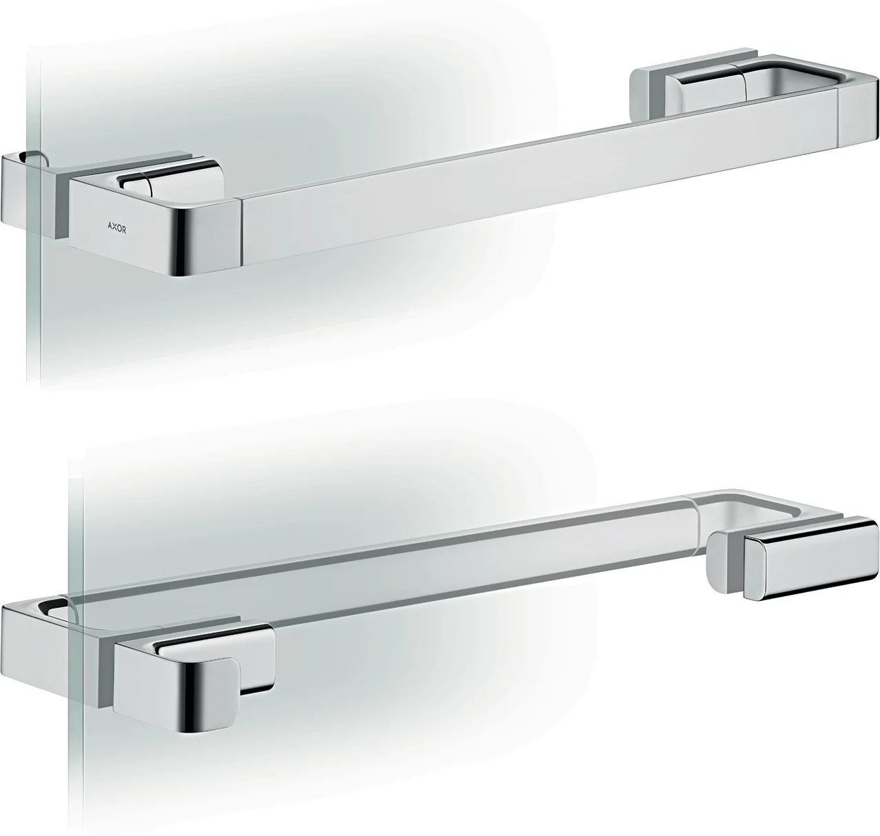 Hansgrohe AXOR Universal Softsquare Duschtürgriff, feststehend, Chrom, Länge 444 mm
