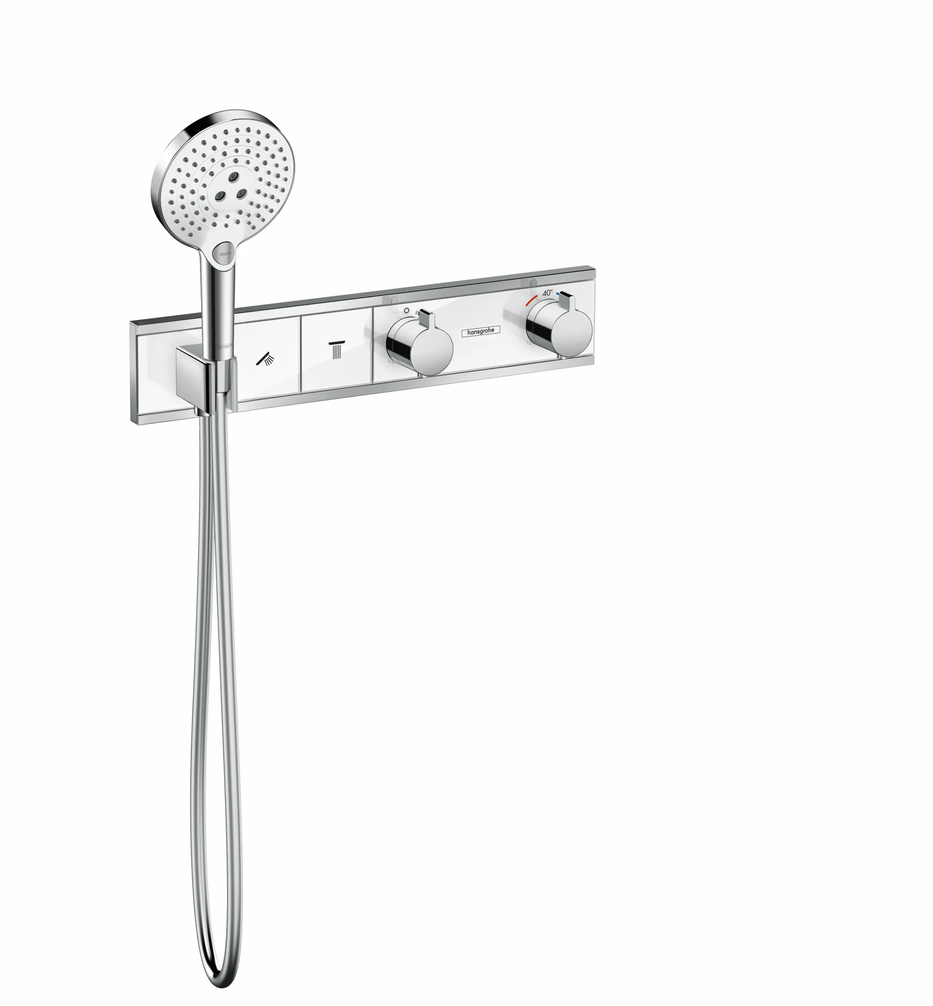 Thermostat Unterputz RainSelect Fertigset 2 Verbraucher weiss/chrom Thermostat Unterputz RainSelect Fertigset 2 Verbraucher weiss/chrom