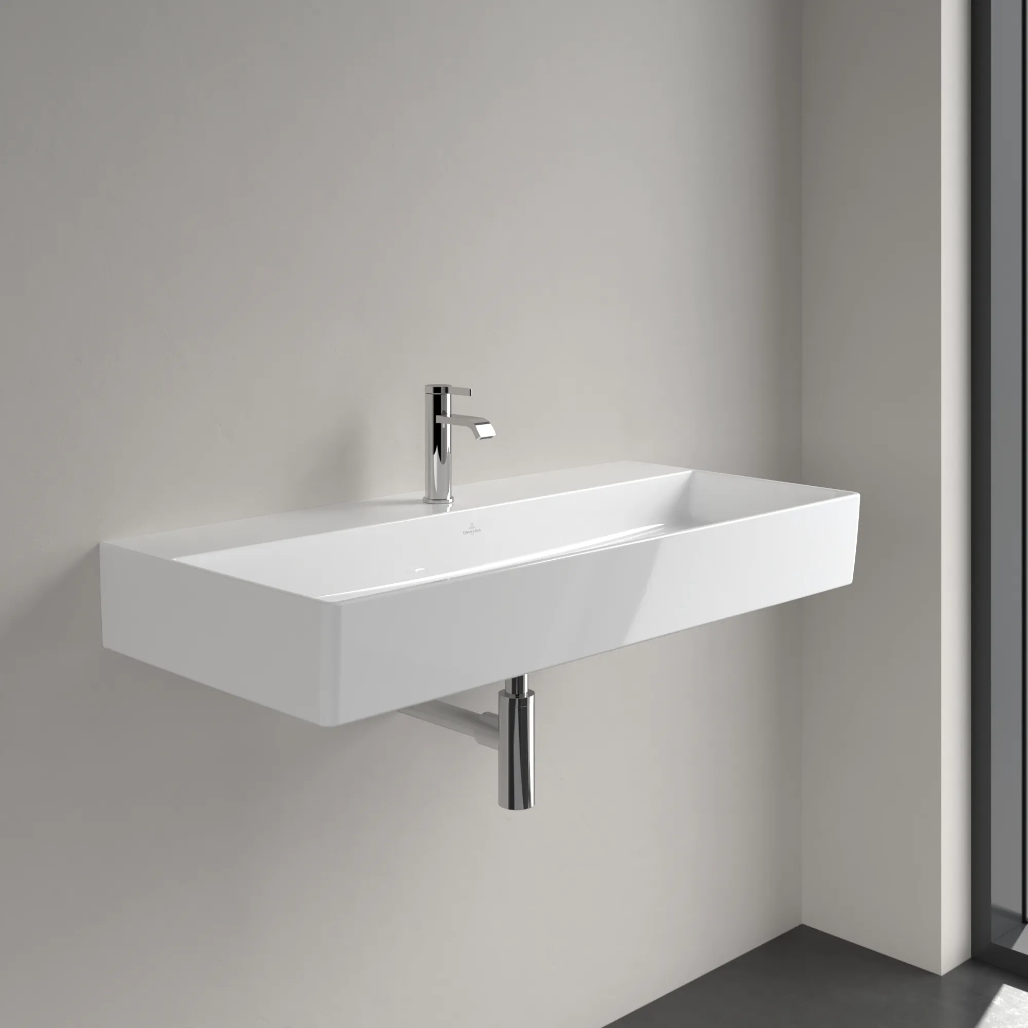 Villeroy & Boch Wandwaschtisch aus TitanCeram geschliffen „Memento 2.0“ 1000 × 470 × 135 mm, mit Hahnlochbohrung, Hahnlochposition mittig in Weiß Alpin Villeroy & Boch Wandwaschtisch aus TitanCeram geschliffen „Memento 2.0“ 1000 × 470 × 135 mm, mit Hahnlochbohrung, Hahnlochposition mittig in Weiß Alpin