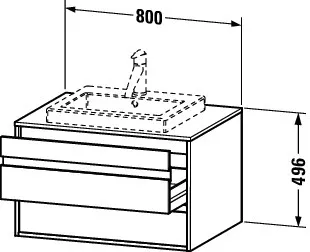 Duravit Waschtischunterschrank wandhängend „Ketho“ 80 × 49,6 × 55 cm in Nussbaum Natur Duravit Waschtischunterschrank wandhängend „Ketho“ 80 × 49,6 × 55 cm in Nussbaum Natur