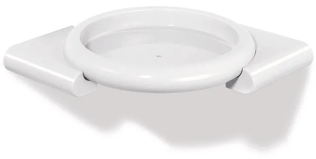 Eckablage der Serie 477, Polyamid, zur Wandmontage oder in Wandecken (80° - 135°), Ablagefläche 150 mm im Durchmesser, in Farbe 99 (Reinweiß) Eckablage der Serie 477, Polyamid, zur Wandmontage oder in Wandecken (80° - 135°), Ablagefläche 150 mm im Durchmesser, in Farbe 99 (Reinweiß)