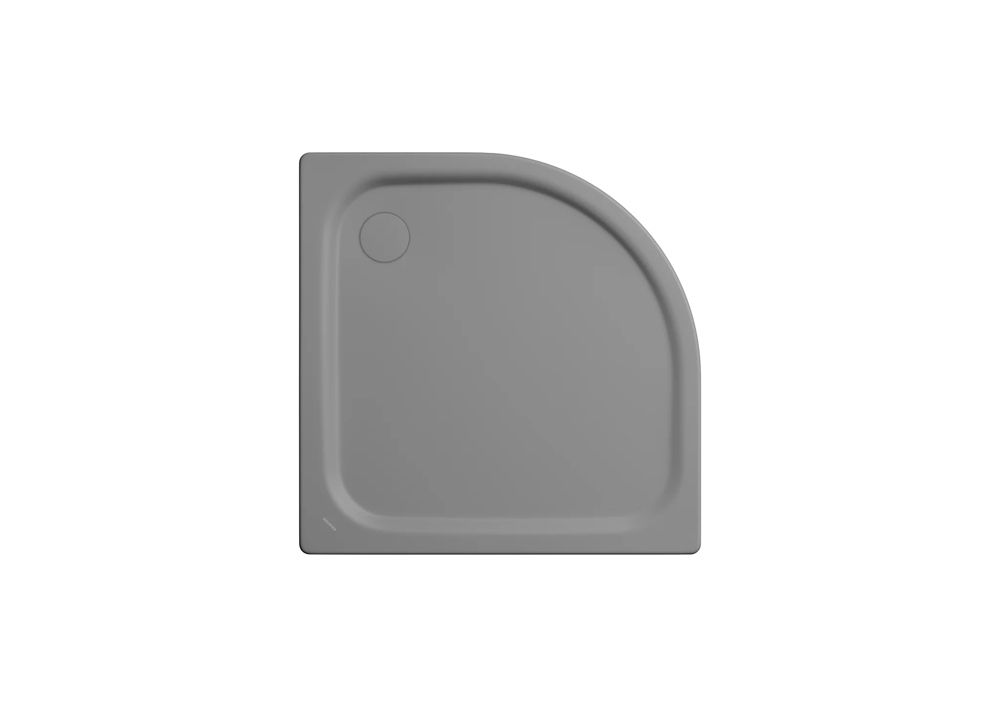 Kaldewei ZIRKON MIT WANNENTRÄGER Duschfläche, 800x800x35 mm, cool grey 40, erhöhte Einbauweise, Eckablauf