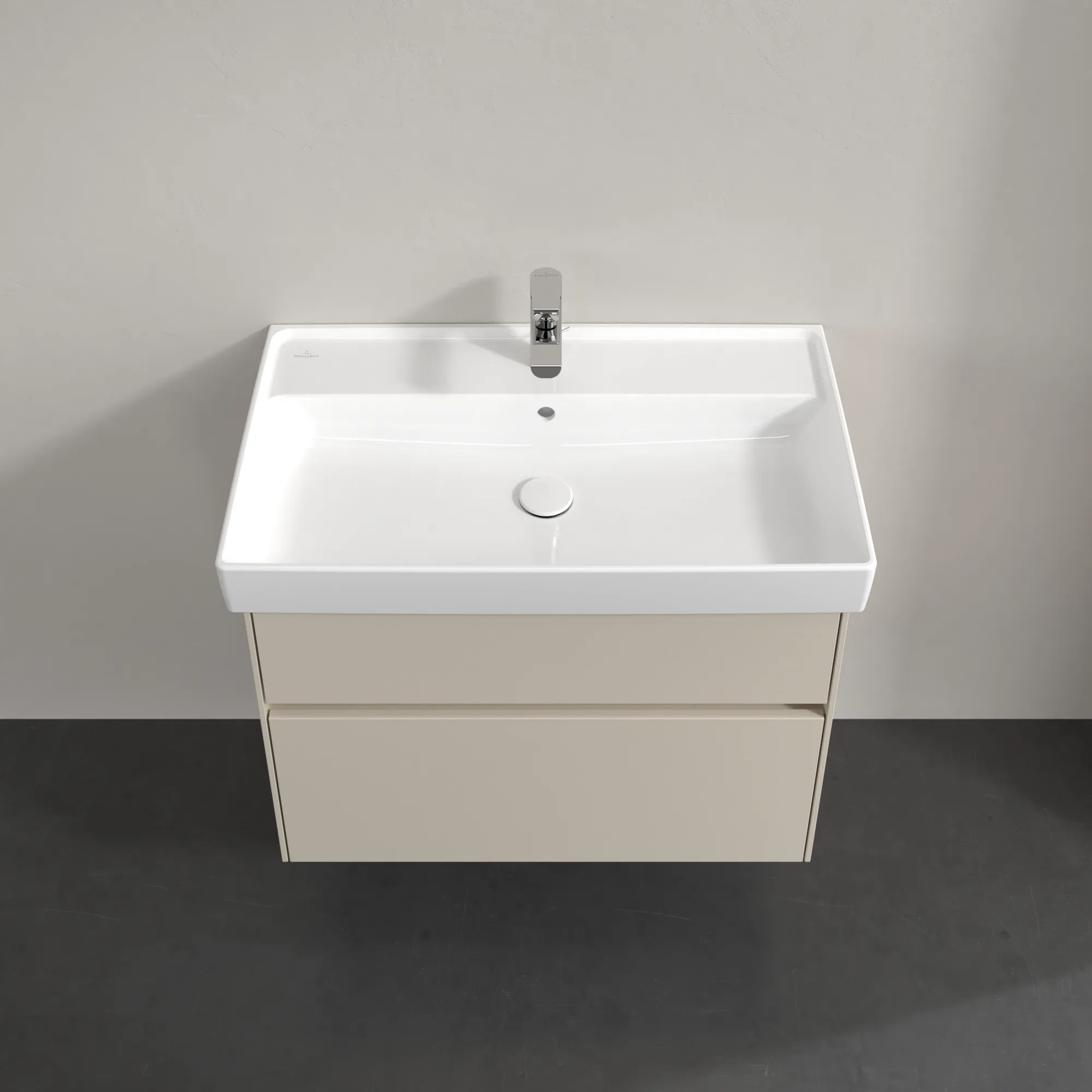 Villeroy & Boch Waschtischunterschrank „Collaro“ 754 × 546 × 444 mm Cashmere Grey, für Becken mittig, ohne Beleuchtung