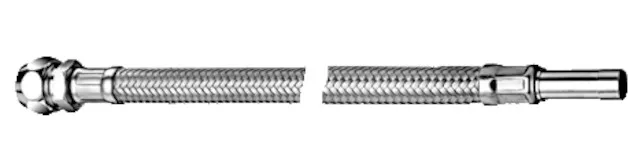 Schlauch Clean-Fix S, flexibel, 500 mm, Zugfeste Messing-Konus-Quetschverschraubung Ø 10 mm (DN 10 G 3/8 AG), Rohrstutzen Ø 10 mm
