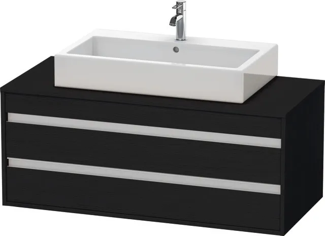 Duravit Waschtischunterschrank wandhängend „Ketho“ 120 × 49,6 × 55 cm Eiche Schwarz