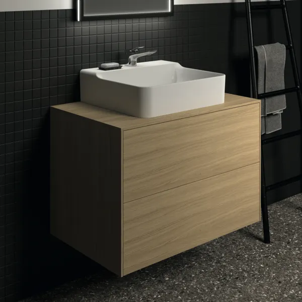 Ideal Standard Waschtischunterschrank „Conca“ 80,2 × 55 × 50,5 cm Eiche hell Furnier Ideal Standard Waschtischunterschrank „Conca“ 80,2 × 55 × 50,5 cm Eiche hell Furnier