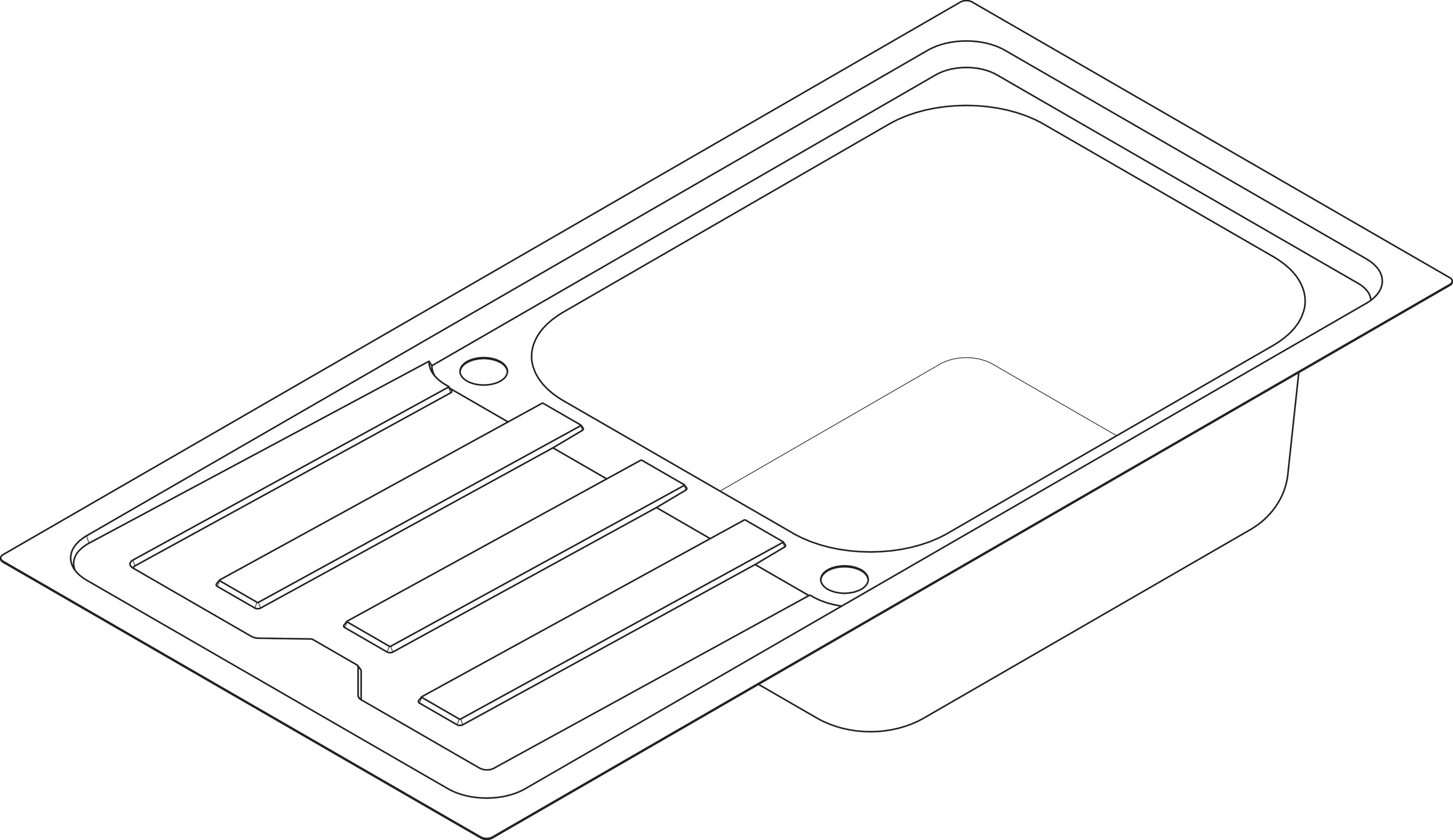 Hansgrohe Einbauspüle S44 Edelstahl, 990 x 490 mm, reversibel, flächenbündig, Beckentiefe 210 mm Hansgrohe Einbauspüle S44 Edelstahl, 990 x 490 mm, reversibel, flächenbündig, Beckentiefe 210 mm