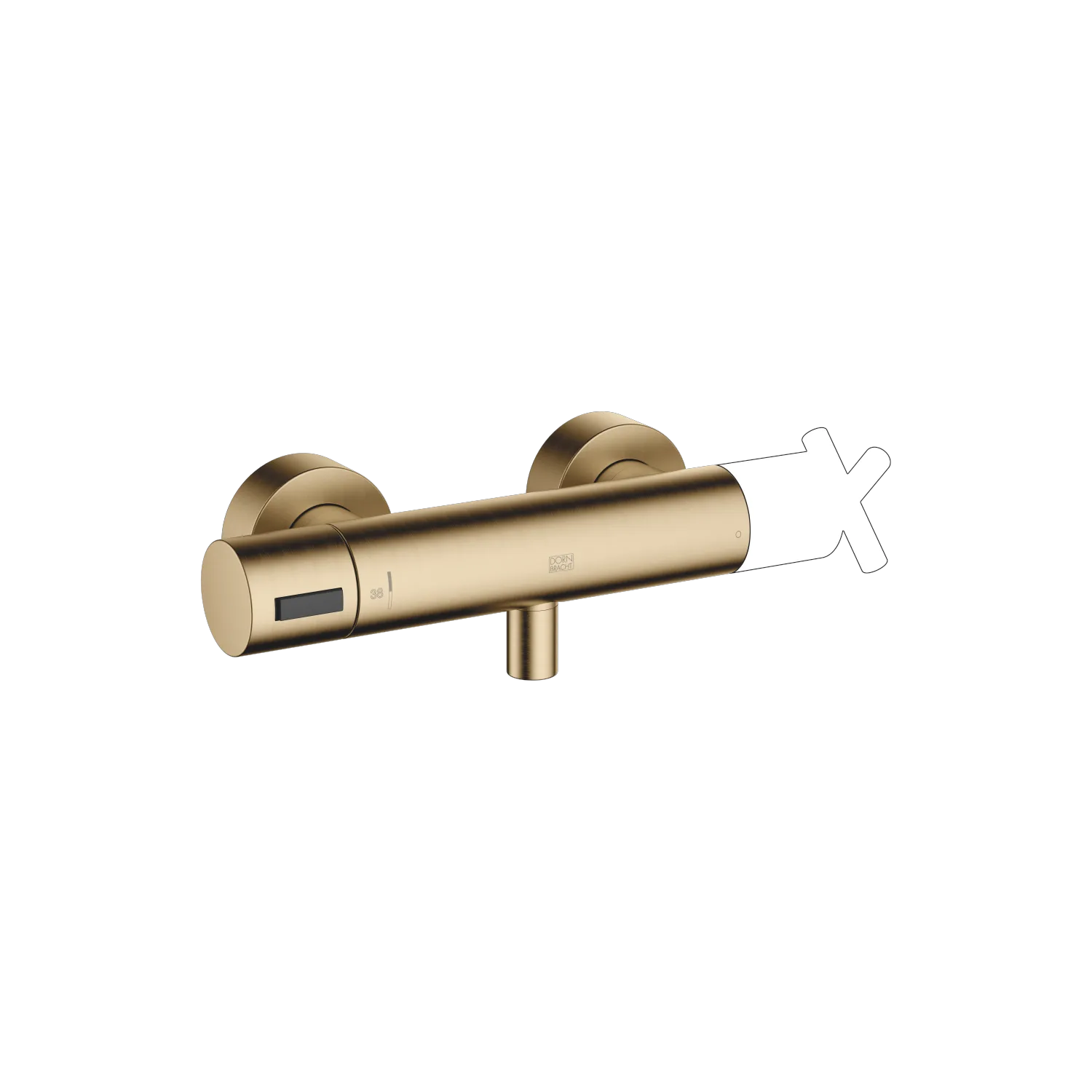 Dornbracht Brause-Thermostat für Wandmontage - Dark Brass gebürstet