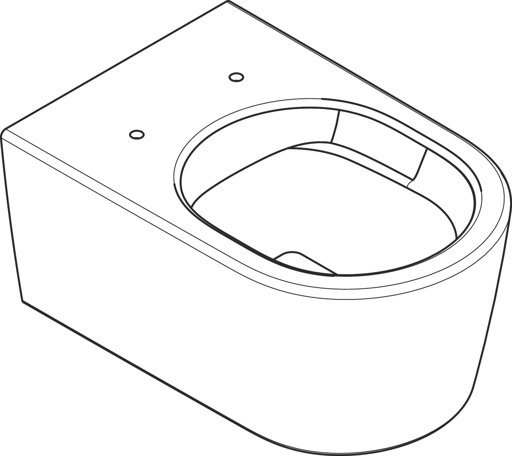 Hansgrohe EluPura S Wand WC 540 AquaFall Flush, Weiß