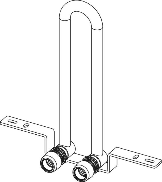 TECElogo-Ax HK-Montagegarnitur 15 mm Dimension 16, Wandmontage, CU vernickelt