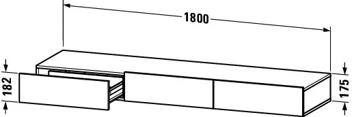 Duravit Schubkastenablage „DuraStyle“ in 180 × 18,2 × 44 cm Duravit Schubkastenablage „DuraStyle“ in 180 × 18,2 × 44 cm