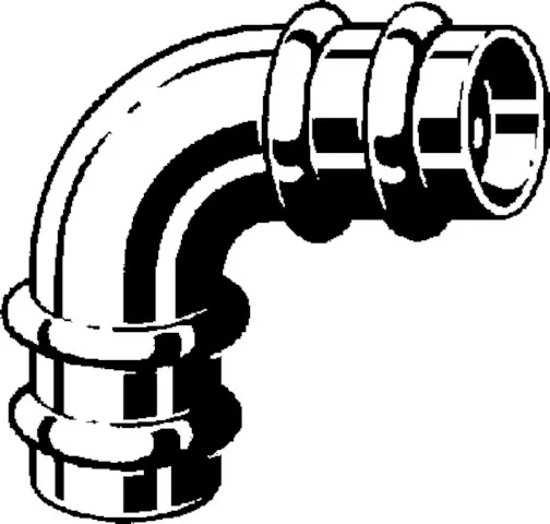 „Sanpress“ 90°-Bogen mit 2 Muffen 22 mm „Sanpress“ 90°-Bogen mit 2 Muffen 22 mm