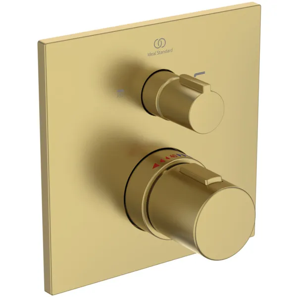 Ideal Standard Ceratherm Navigo Armaturen BUILT-IN Atelier Collections Unterputz-Attrappenbefestigung Brushed Gold Ideal Standard Ceratherm Navigo Armaturen BUILT-IN Atelier Collections Unterputz-Attrappenbefestigung Brushed Gold