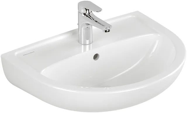 Villeroy & Boch Waschbecken „Newo“ 550 × 435 × 180 mm, Hahnlochposition mittig in Weiß Alpin Villeroy & Boch Waschbecken „Newo“ 550 × 435 × 180 mm, Hahnlochposition mittig in Weiß Alpin
