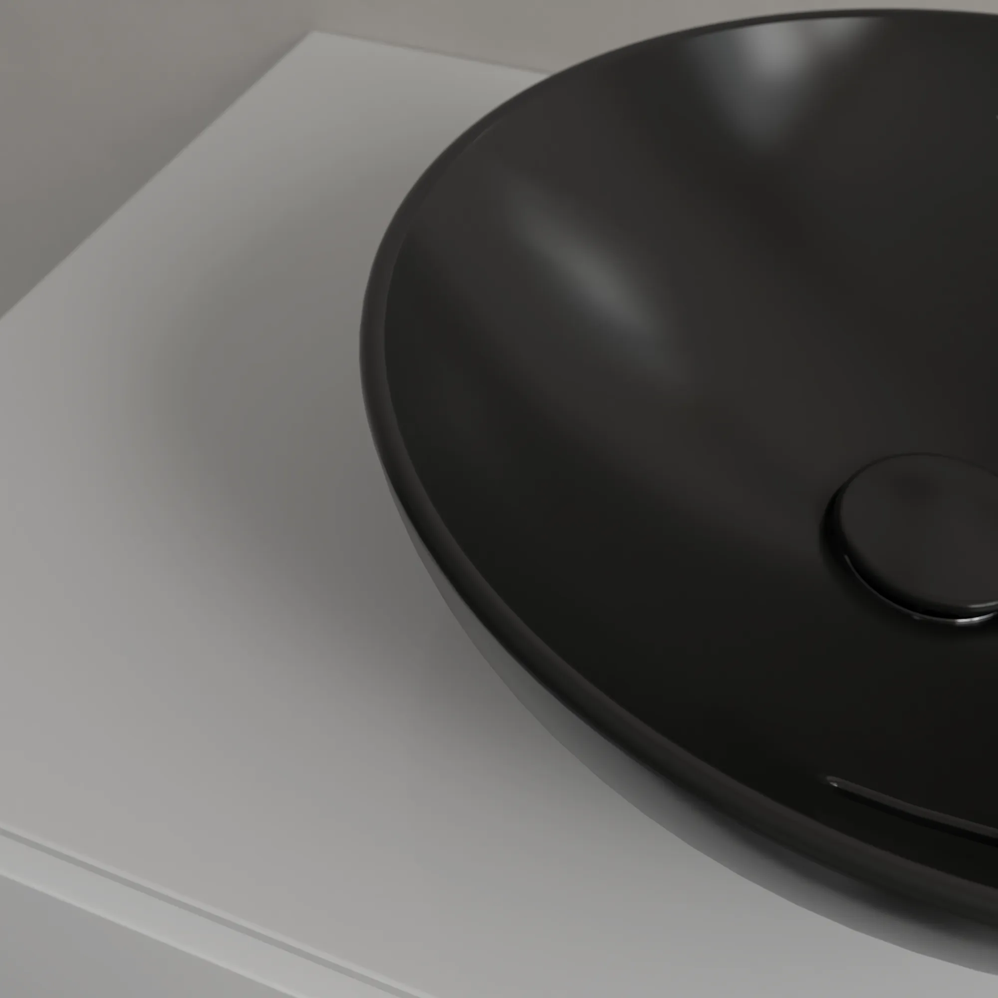 Villeroy & Boch Aufsatzwaschbecken Loop & Friends Pure Black CeramicPlus 380x380x150 mm mit Überlauf Villeroy & Boch Aufsatzwaschbecken Loop & Friends Pure Black CeramicPlus 380x380x150 mm mit Überlauf
