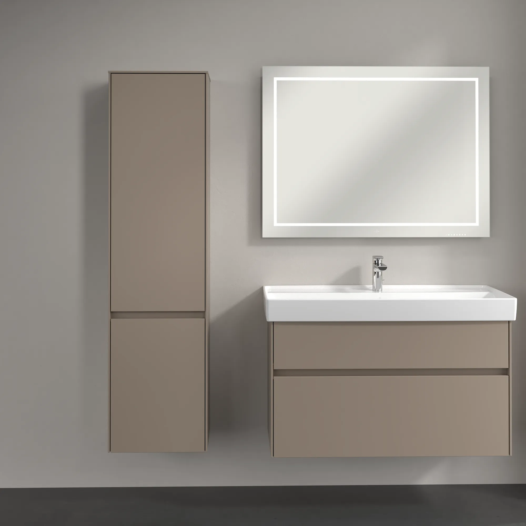 Villeroy & Boch Collaro Hochschrank C03300, 404x1538x349mm, links angeschlossen, taupe