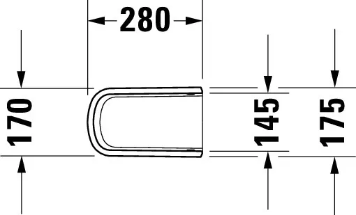 Halbsäule Nohne 1 Weiß hgl. 280x175x290mm, wandhängend