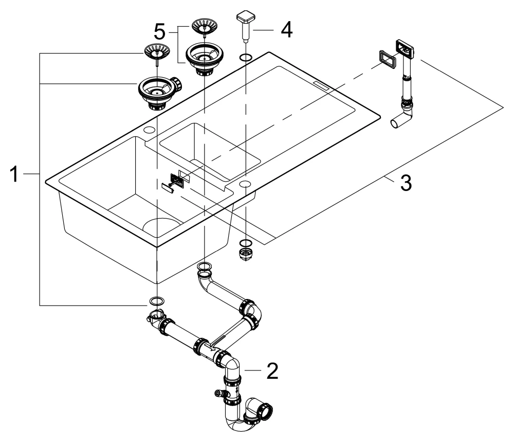 Kompositspüle K500 31646, mit Abtropffläche, Modell: K500 60-C 100/50 1.5 rev, Montageart: Standard-Einbauspüle, Maße: 1000 x 500 mm, 1 Becken: 345 x 440 x 200 mm, 0,5 Becken: 155 x 295 x 146 mm, granit schwarz Kompositspüle K500 31646, mit Abtropffläche, Modell: K500 60-C 100/50 1.5 rev, Montageart: Standard-Einbauspüle, Maße: 1000 x 500 mm, 1 Becken: 345 x 440 x 200 mm, 0,5 Becken: 155 x 295 x 146 mm, granit schwarz