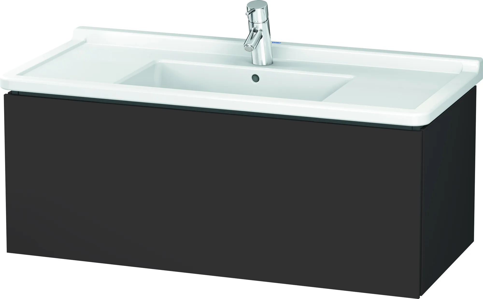 Duravit Waschtischunterschrank wandhängend „L-Cube“ 102 × 40,8 × 46,9 cm Graphit Matt Duravit Waschtischunterschrank wandhängend „L-Cube“ 102 × 40,8 × 46,9 cm Graphit Matt