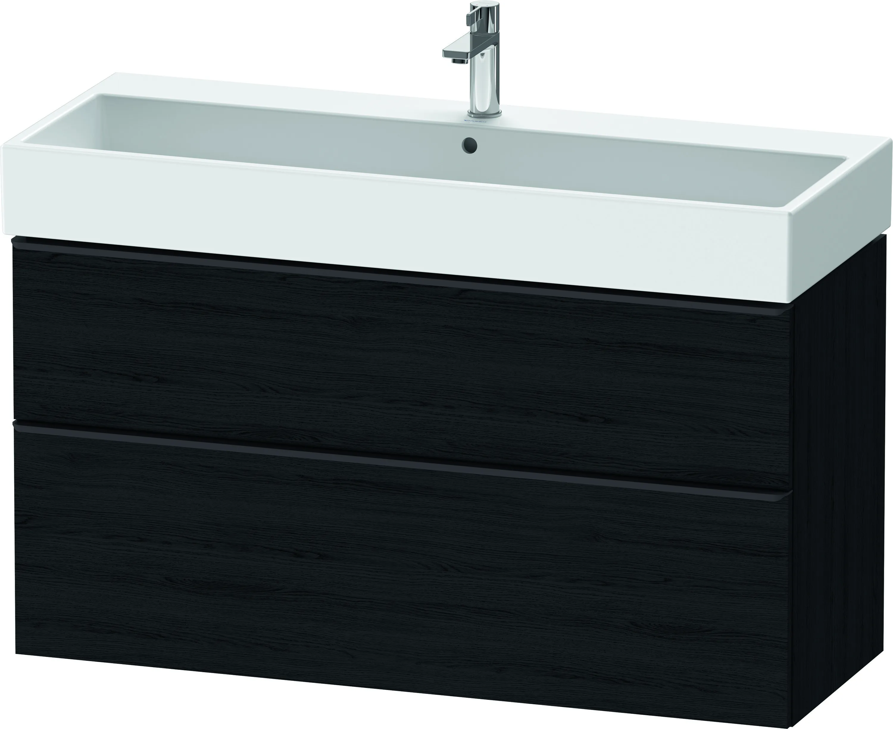 Duravit Waschtischunterschrank wandhängend „D-Neo“ 118,4 × 62,5 × 44,2 cm Eiche Schwarz
