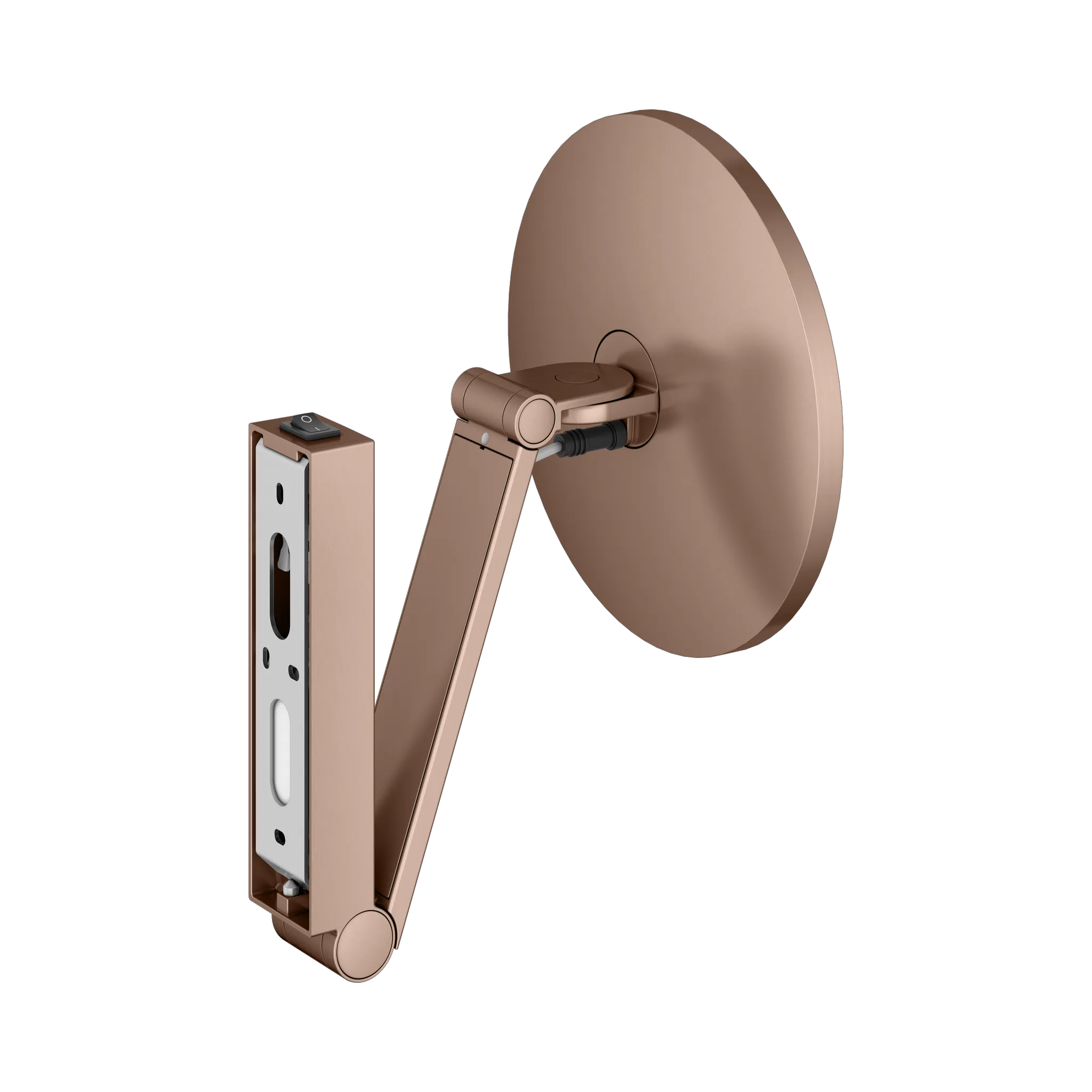 KEUCO Kosmetikspiegel mit Wippschalter „iLook_move“ Rund, mit Beleuchtung in Rotgold (gebürstet), ⌀ 212 mm KEUCO Kosmetikspiegel mit Wippschalter „iLook_move“ Rund, mit Beleuchtung in Rotgold (gebürstet), ⌀ 212 mm