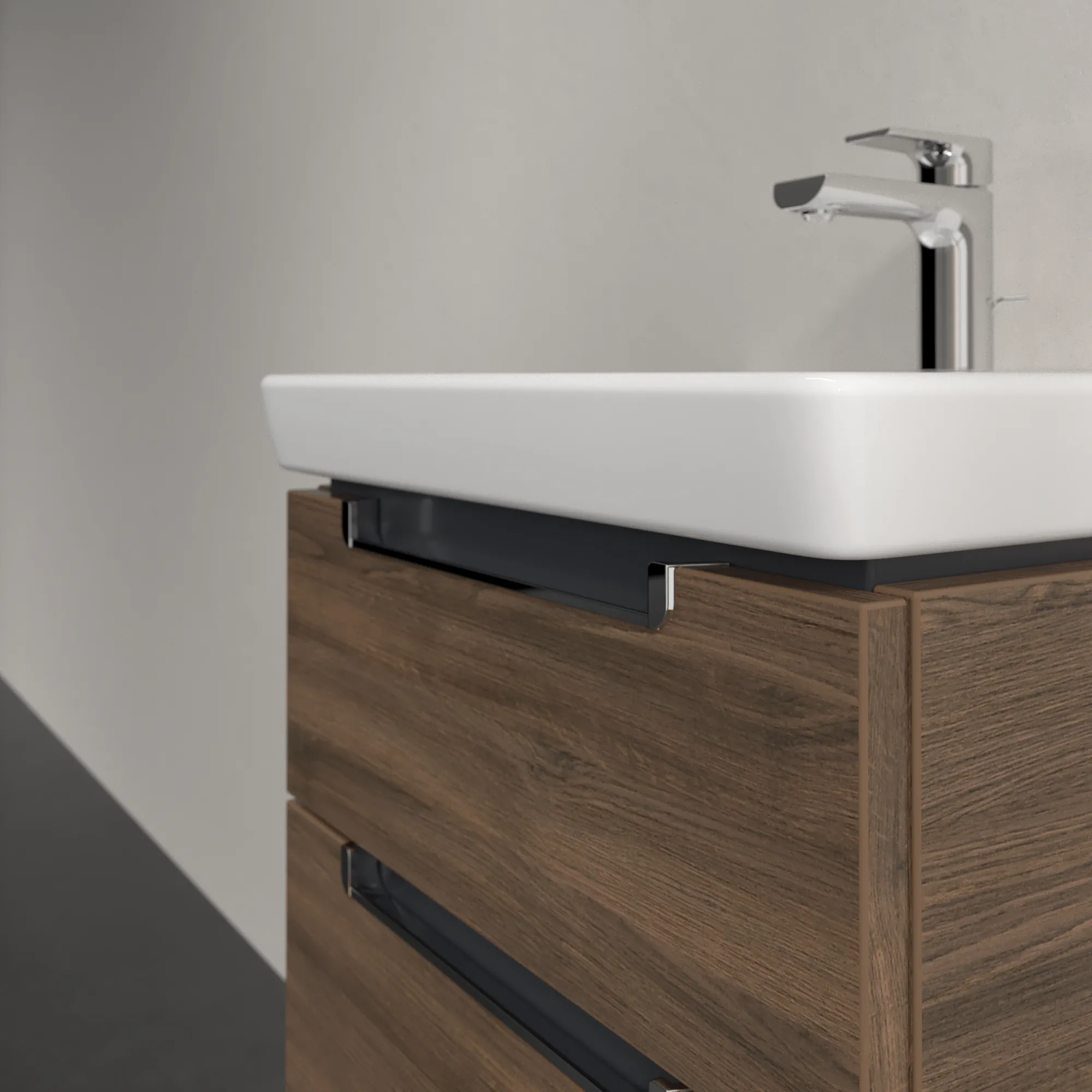 Villeroy & Boch Waschbeckenunterschrank Subway 2.0, Arizona Oak, 485x380 mm, Höhe 590 mm, mit SoftClosing, 1 Waschbecken Villeroy & Boch Waschbeckenunterschrank Subway 2.0, Arizona Oak, 485x380 mm, Höhe 590 mm, mit SoftClosing, 1 Waschbecken