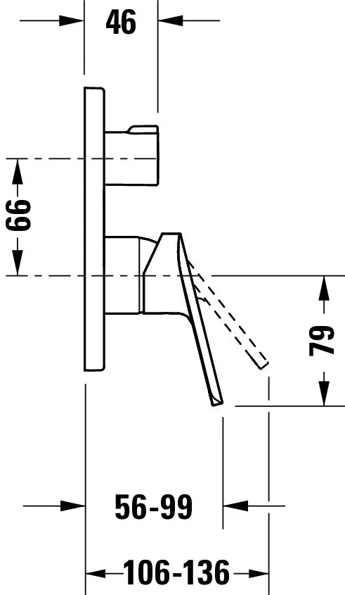 No.1 EH-BM UP, VB 2, RD, Cr, 170x170x86mm, ASA WA: Grundkörper