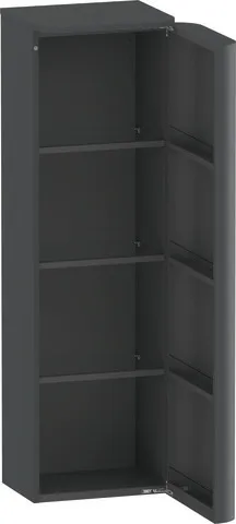 Duravit Halbhochschrank „Happy D.2 Plus“ 40 × 133,6 × 36 cm Graphit Supermatt, Anschlag rechts