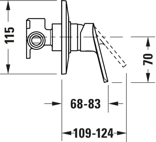 Duravit Einhand-Unterputz-Armatur „No.1“ in Chrom Duravit Einhand-Unterputz-Armatur „No.1“ in Chrom