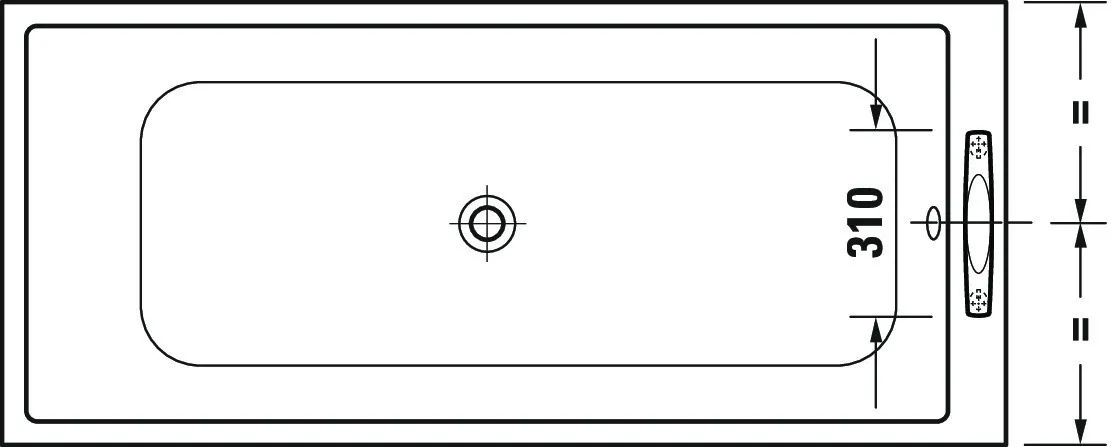 Duravit Badewannengriff 792804 31,1 cm in chrom Duravit Badewannengriff 792804 31,1 cm in chrom
