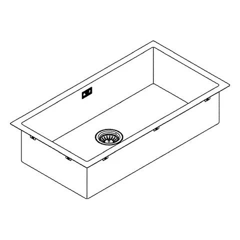 Grohe K700 Edelstahlspüle K700 31580_1, Modell K700 90-S 86,4⁄46,4 1.0, Unterbau/Montageart Grohe K700 Edelstahlspüle K700 31580_1, Modell K700 90-S 86,4⁄46,4 1.0, Unterbau/Montageart