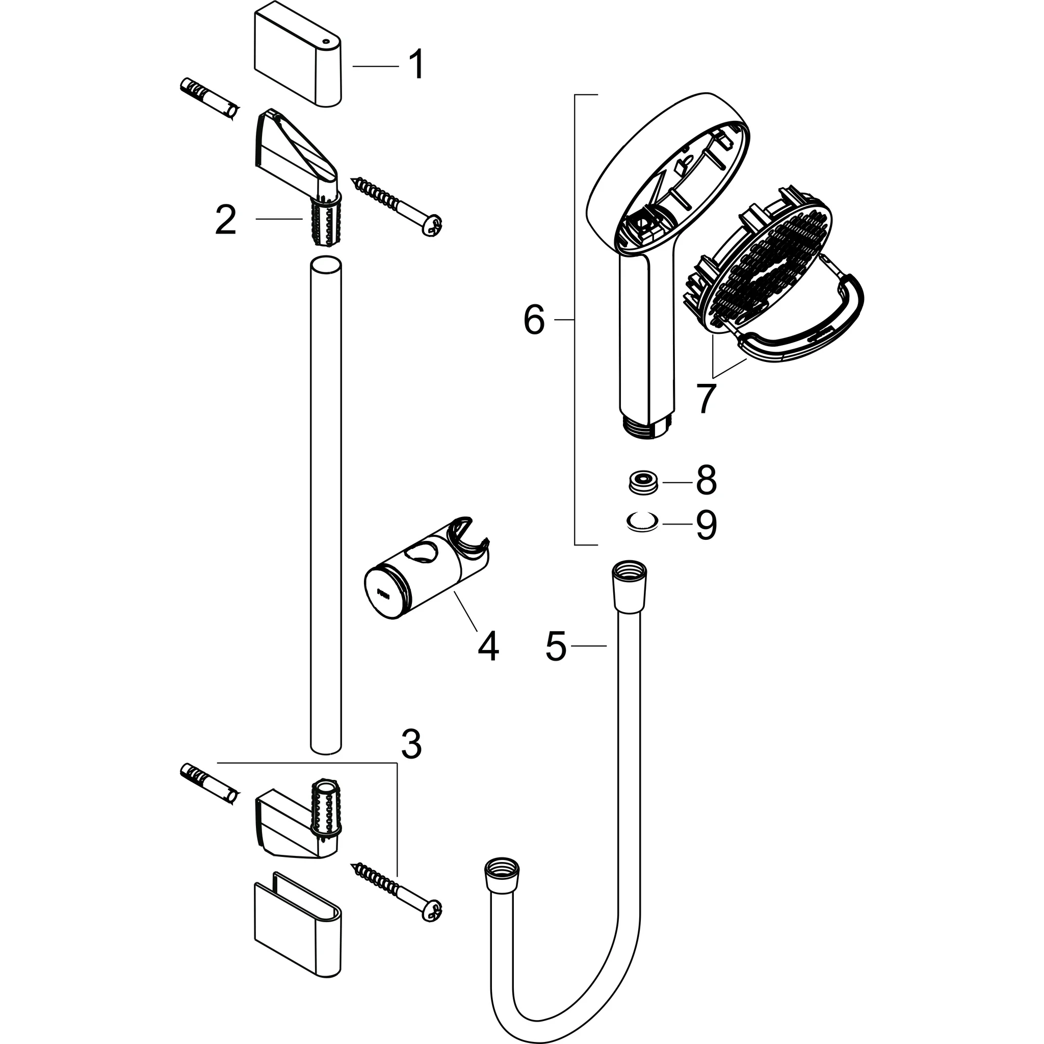 Hansgrohe Activera Select S Brauseset 95 2jet EcoSmart mit Brausestange 90 cm, Chrom