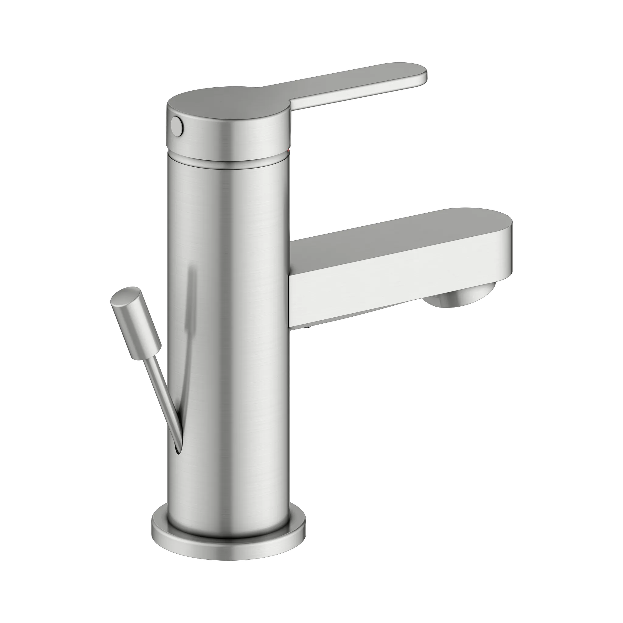 KEUCO IXMO Einhebel-Waschtischmischer 60 IXMO Flat mit Zugstangen-Ablaufgarnitur IXMO Flat, Rosette rund Edelstahl-finish