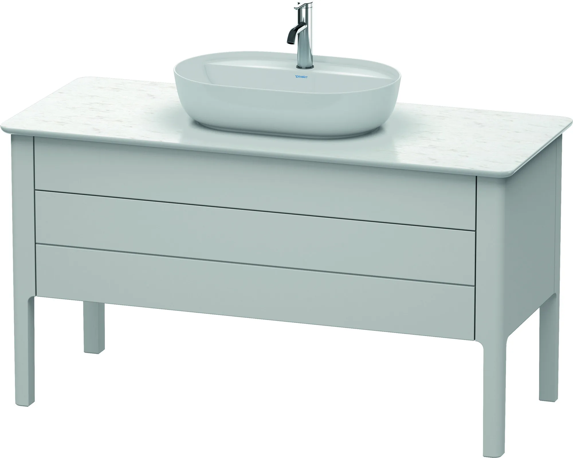 Duravit Waschtischunterschrank bodenstehend „Luv“ 133,8 × 74,3 × 57 cm Nordic Weiß Seidenmatt Duravit Waschtischunterschrank bodenstehend „Luv“ 133,8 × 74,3 × 57 cm Nordic Weiß Seidenmatt