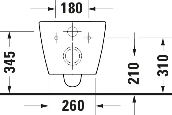 Wand-Tiefspül-WC „ME by Starck“ 37 × 36 × 54 cm in Weiß Hochglanz, Befestigung sichtbar Wand-Tiefspül-WC „ME by Starck“ 37 × 36 × 54 cm in Weiß Hochglanz, Befestigung sichtbar