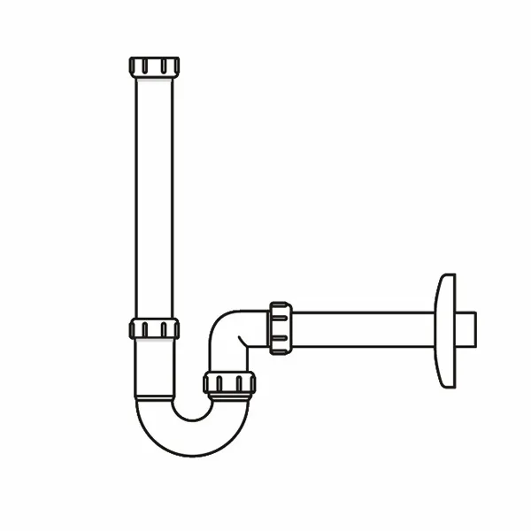 Siphon DN32 ILBAGNOALESSI mit verlängertem Ablaufrohr weiß Siphon DN32 ILBAGNOALESSI mit verlängertem Ablaufrohr weiß