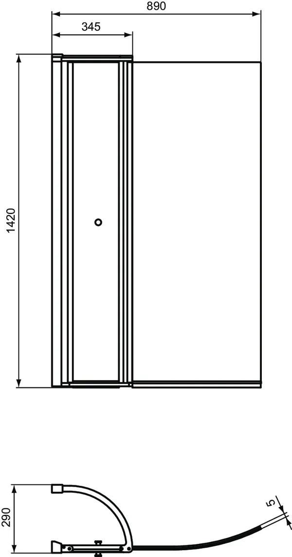 Ideal Standard Badewannenabtrennung „ConnectAir“