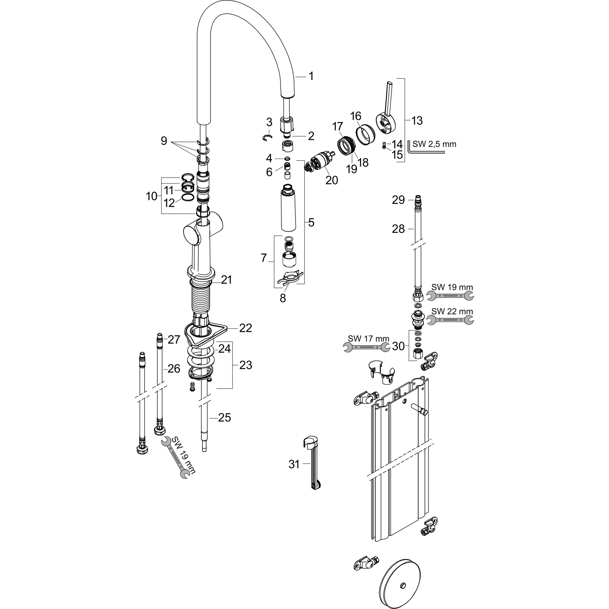 Hansgrohe Talis M54 Einhebel-Küchenmischer 210, Ausziehbrause, 2jet, sBox, Mattschwarz Hansgrohe Talis M54 Einhebel-Küchenmischer 210, Ausziehbrause, 2jet, sBox, Mattschwarz