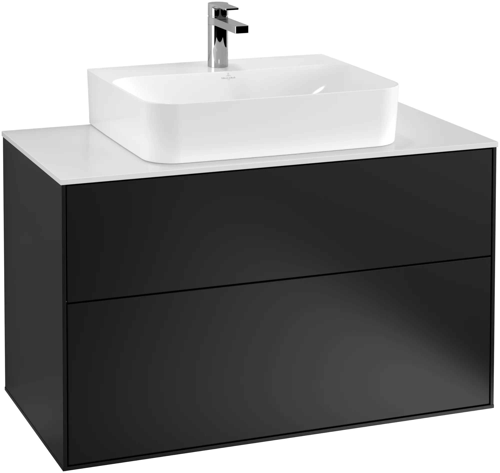 Villeroy & Boch Waschbeckenunterschrank Finion F10, 1000x603x501 mm, Black Matt Lacquer, mit SoftClosing und Push-to-open Funktion Villeroy & Boch Waschbeckenunterschrank Finion F10, 1000x603x501 mm, Black Matt Lacquer, mit SoftClosing und Push-to-open Funktion