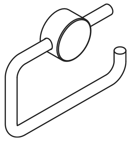 HEWI Toilettenpapierhalter „System 815“ 14 × 2,2 × 9,9 cm