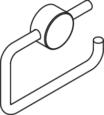 HEWI Toilettenpapierhalter „System 815“ 14 × 2,2 × 9,9 cm HEWI Toilettenpapierhalter „System 815“ 14 × 2,2 × 9,9 cm