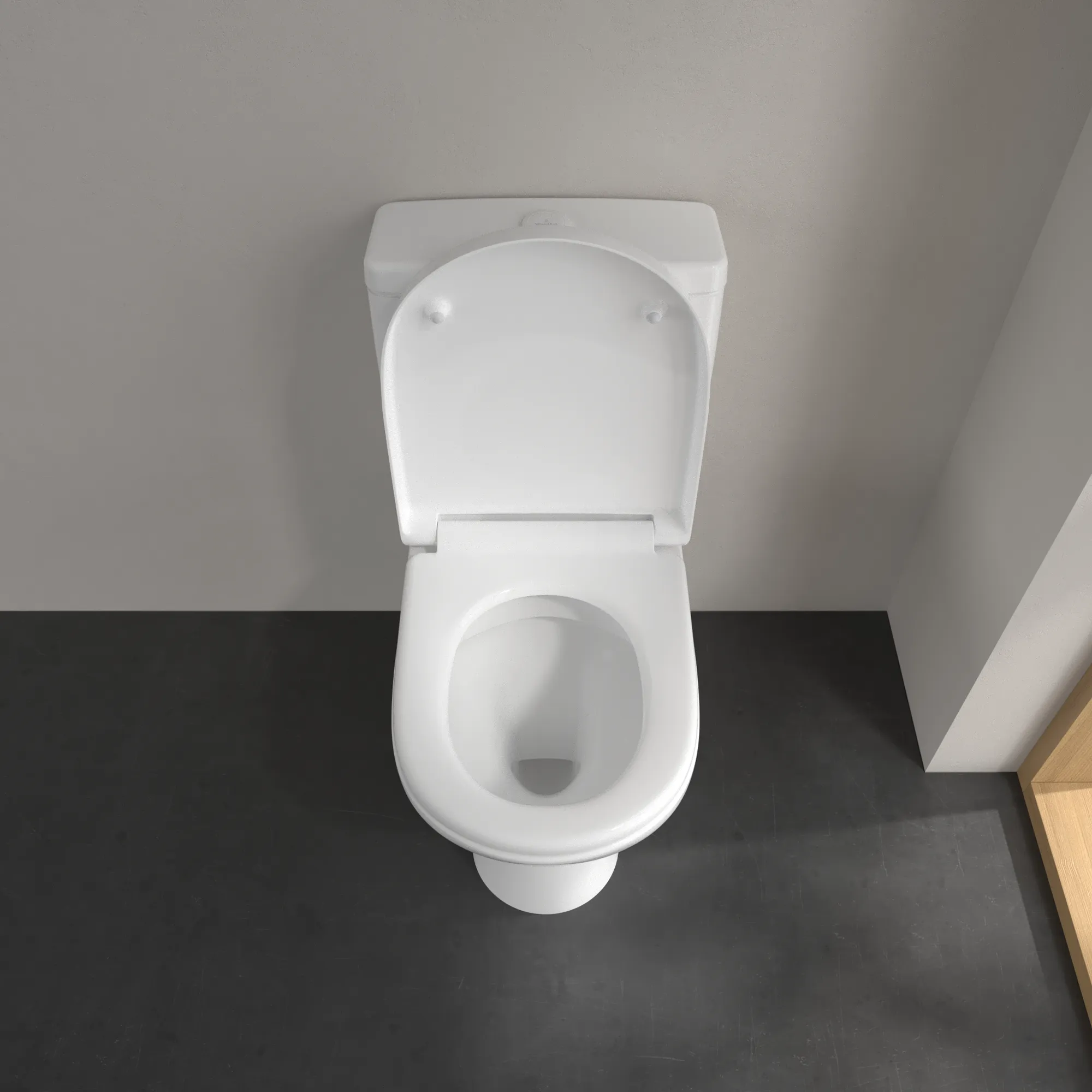 Tiefspül-WC Compact spülrandlos für Kombination O.novo 5689R0, 360 x 605 x 400 mm, Oval, bodenstehend, Abgang waagerecht, Weiß Alpin