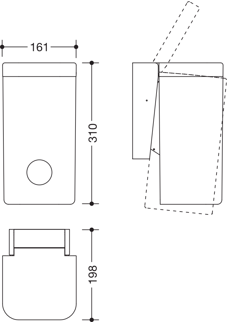 HEWI Hygienekombination „Serie 477“ 16,1 × 31 cm in Maigrün