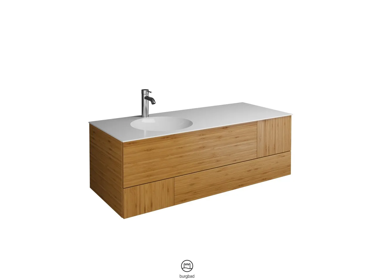 burgbad Coco HGL Waschtischset SFHR120 Mineralguss
