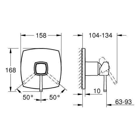 Einhand-Brausebatterie Grandera 24259, Fertigmontageset für Rapido SmartBox, chrom Einhand-Brausebatterie Grandera 24259, Fertigmontageset für Rapido SmartBox, chrom