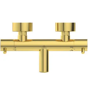 Ideal Standard Badethermostat Aufputz Ceratherm T125 Pin-Griffe Brushed Gold Ideal Standard Badethermostat Aufputz Ceratherm T125 Pin-Griffe Brushed Gold