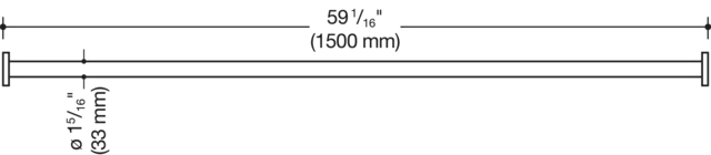 Vorhangstange (USA), Serie 801 L:59 1/16´´,15 Rg. reinweiß Vorhangstange (USA), Serie 801 L:59 1/16´´,15 Rg. reinweiß