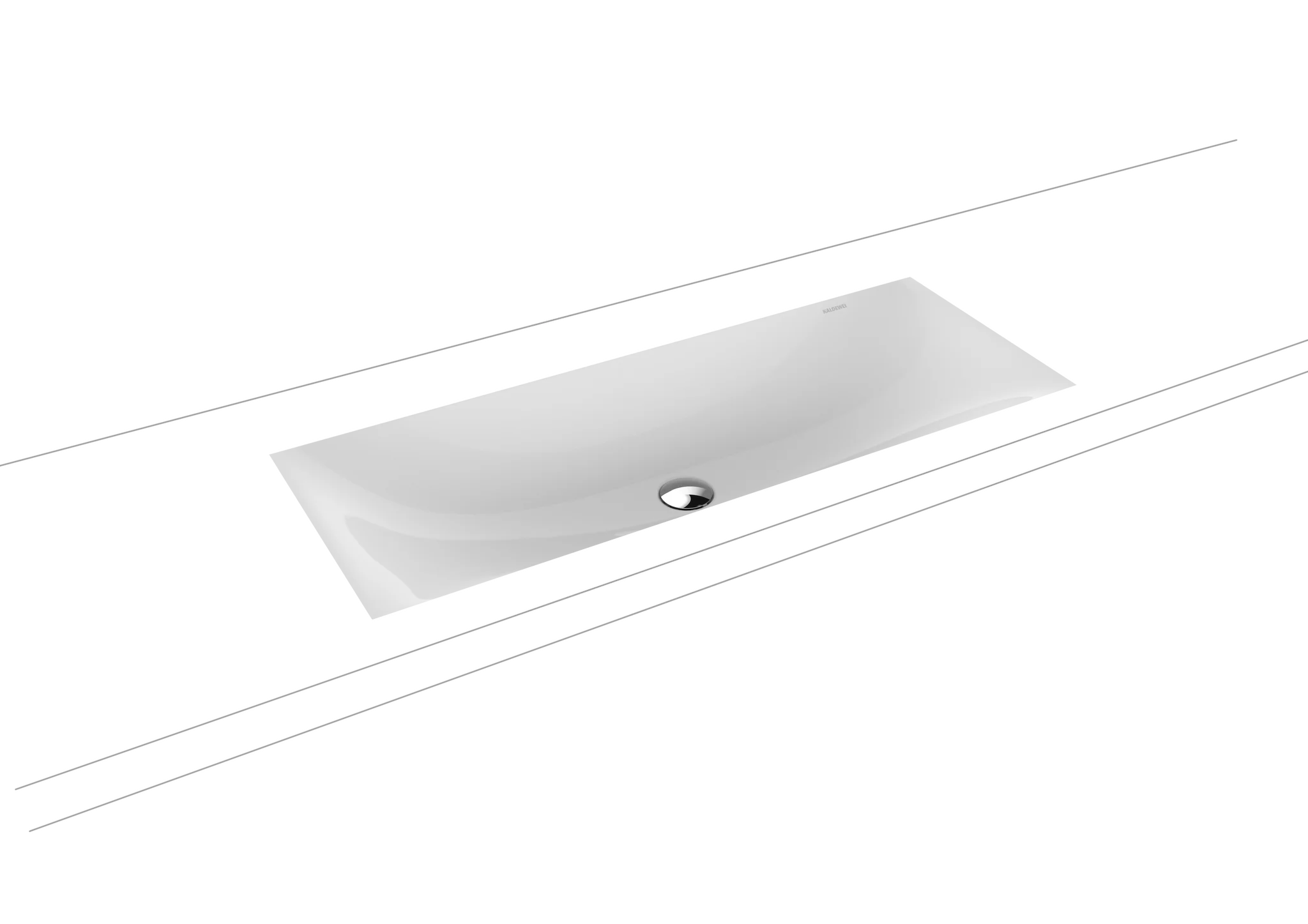 Kaldewei SILENIO Unterbauwaschtisch, alpinweiß, Perl-Effekt, 934x391 mm, Randhöhe 123 mm