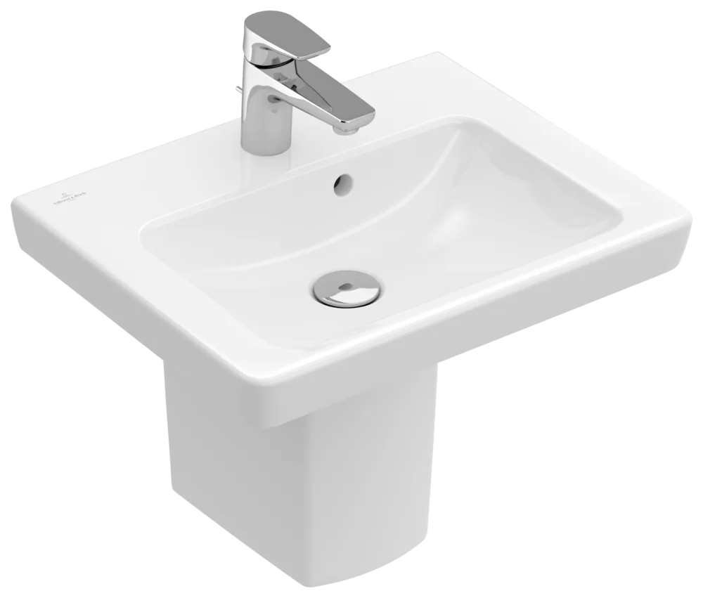 Villeroy & Boch Handwaschbecken Subway 2.0, 500x400x140 mm, weiß Alpin, glänzend, mit Überlauf, für 1-Loch-Armatur