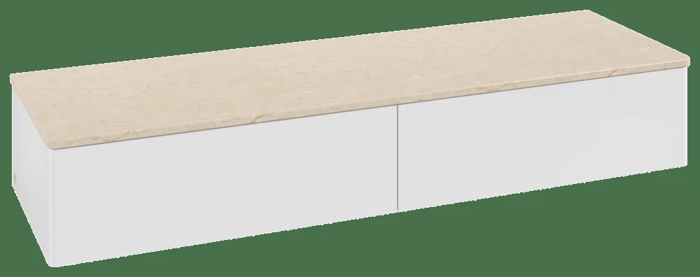 Villeroy & Boch Antao Sideboard L42, 1600x268x500mm, Glossy White Lacquer/Botticino